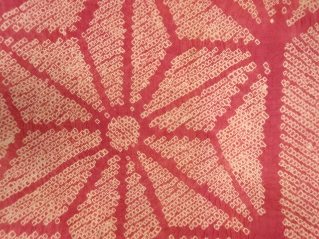  アンティーク　絞り　麻の葉模様名古屋帯